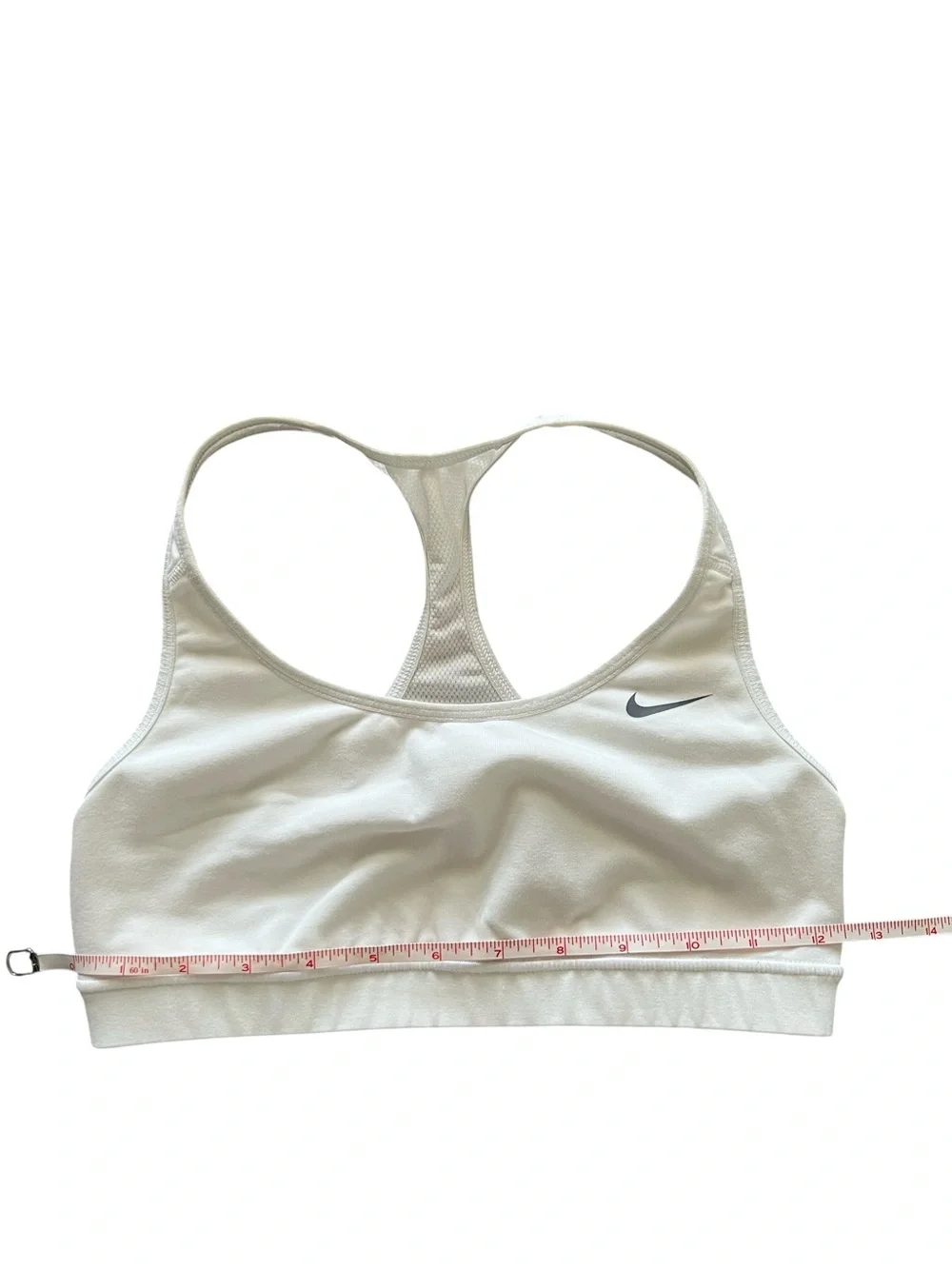 Nike Dri-FIT White Racerback Sports Bra Women’s Medium M Light Support
